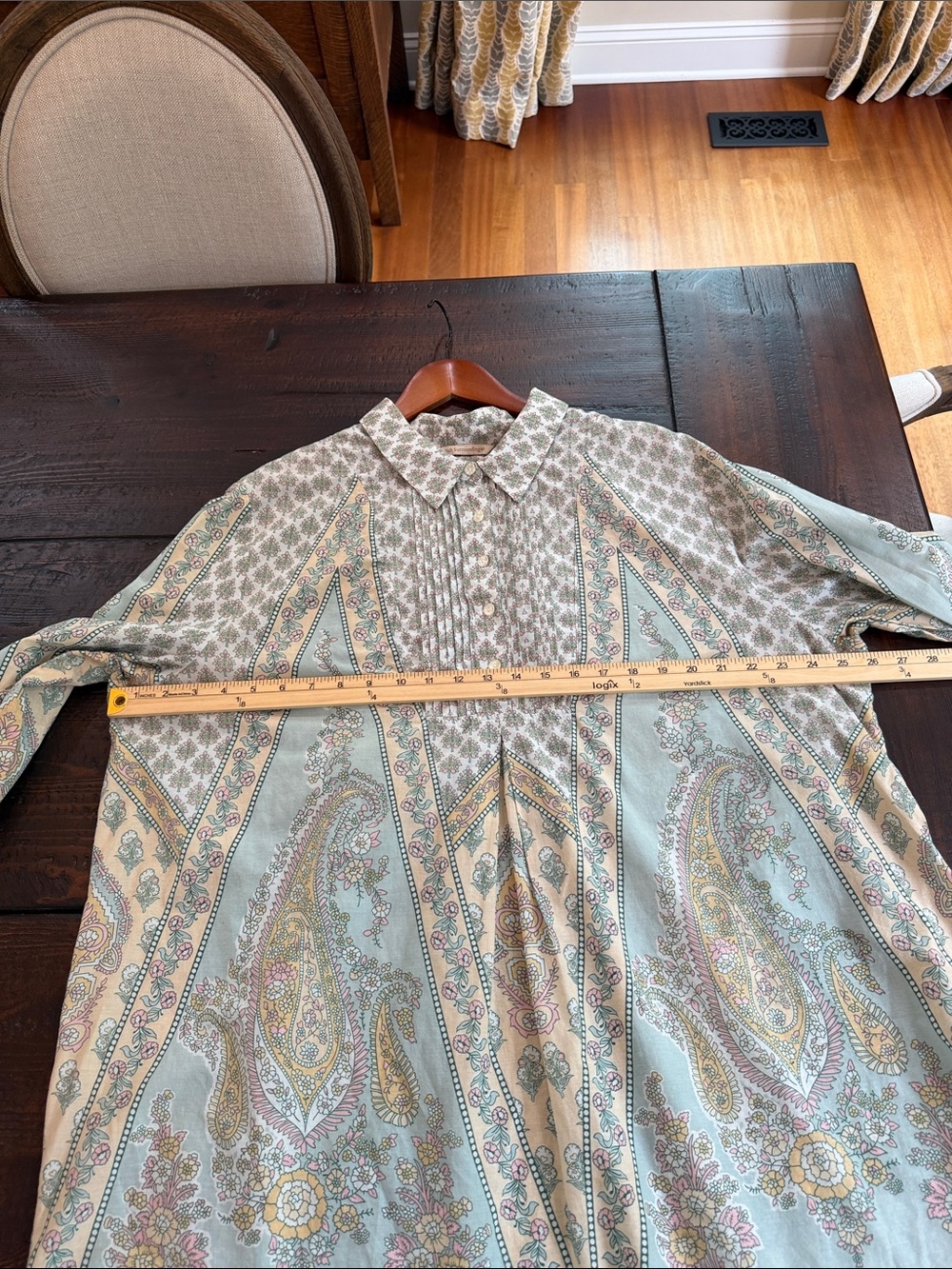 Soft Surroundings Pastel Paisley Pintuck Tunic Blouse Boho 2X/3x - Picture 11 of 16
